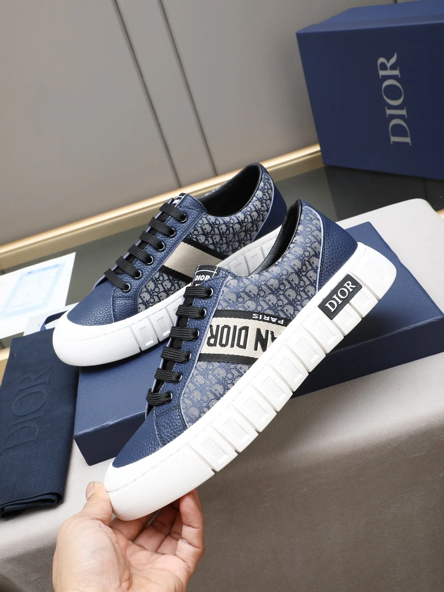 PP420 2025 latest Dior🆕The latest men's casual sports shoes, the upper is made of imported cowhide➕Dior special material! Breathable sheepskin. TPU ultra-soled, lightweight and wear-resistant! Size:38-44 (45 customized)